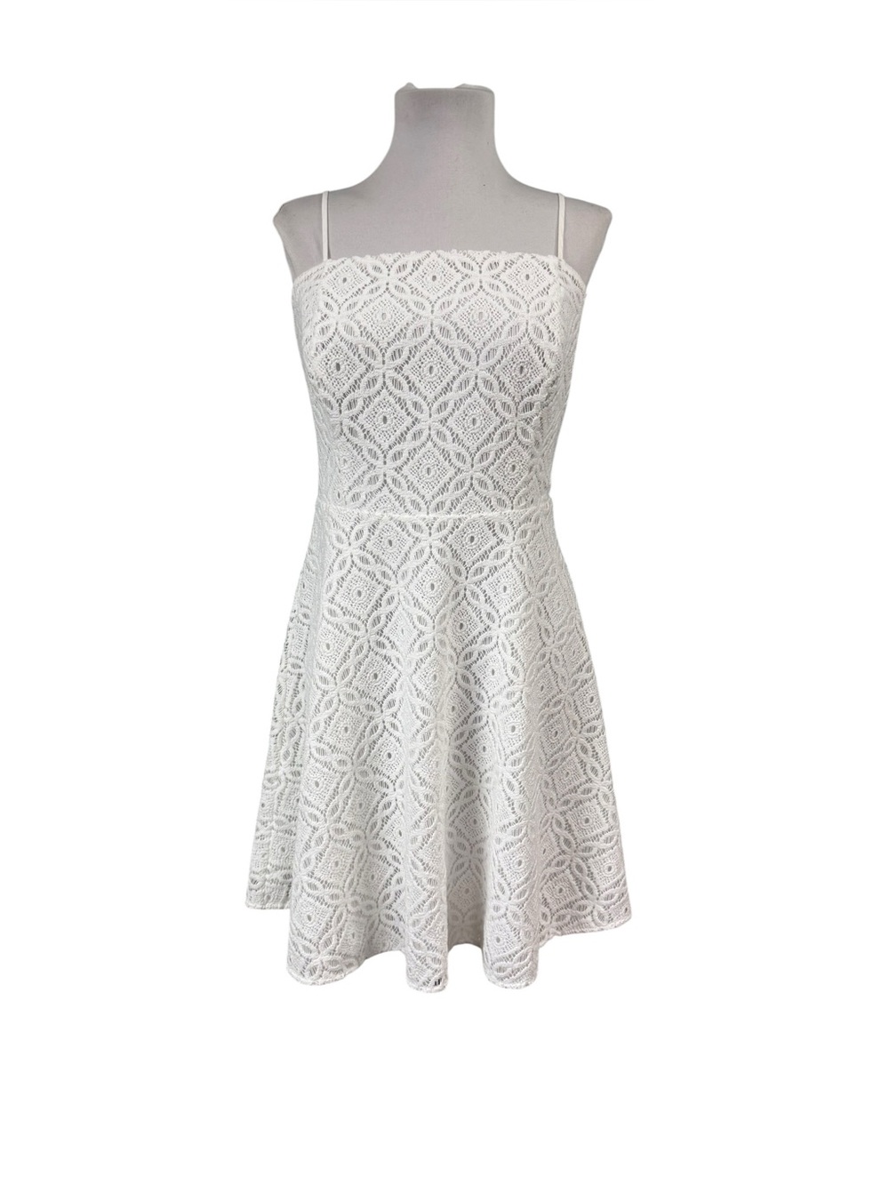 Lilly Pulitzer Jennilee Dress Small Resort White Trellis Lace Lined Fit Flare